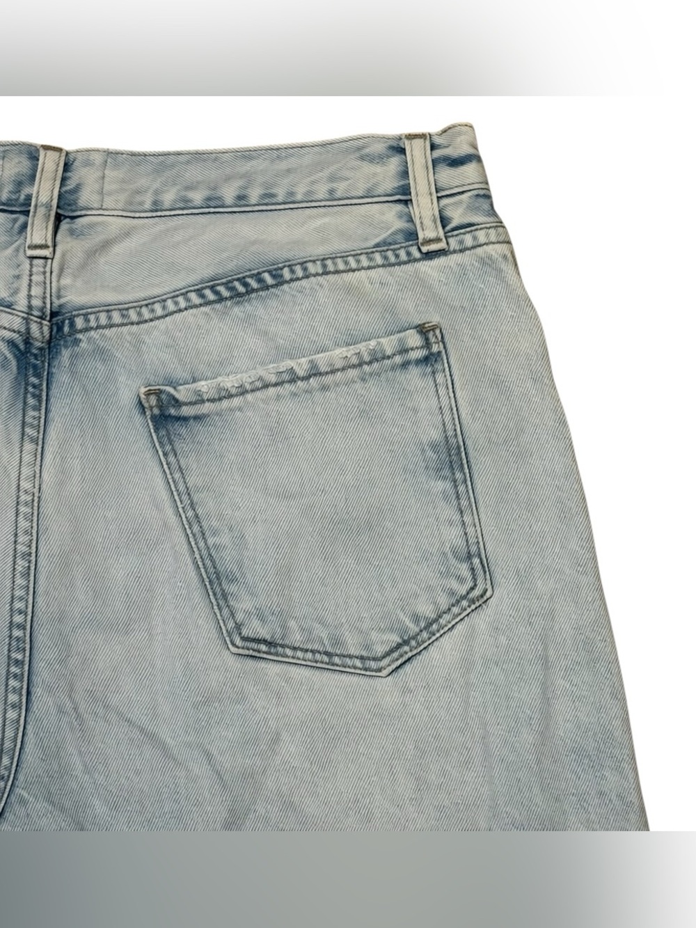 FRAME Le Jane Crop Luster Light Wash Raw Hem Jeans Size 30 - Picture 7 of 14